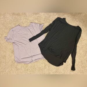 Adore Me Black and Lavender Tops